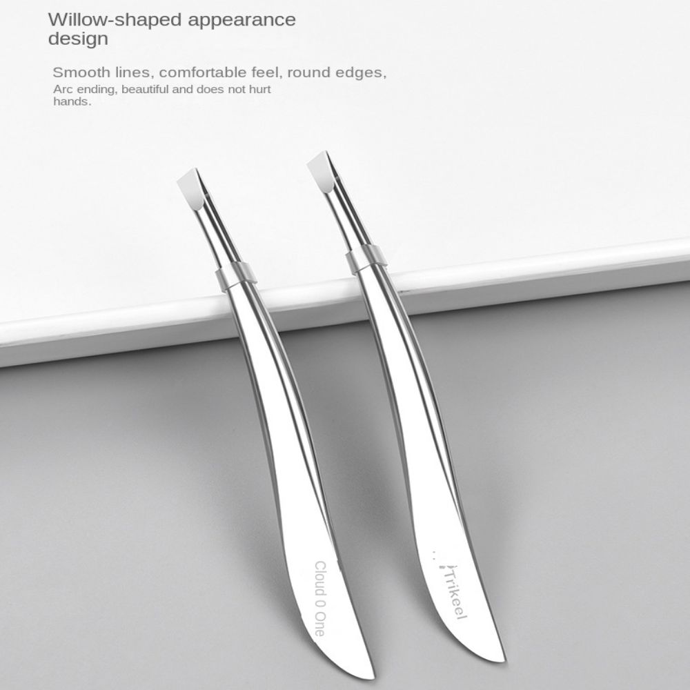 Anti-fingerprints Slanted Eye Brow Clips Stainless Fine Hairs Puller Eyebrow Tweezers  Women