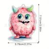 Delightful Acrylic Monster Hanging Keychain Multifunctional Car Decoration Gift For Occasions Festive
