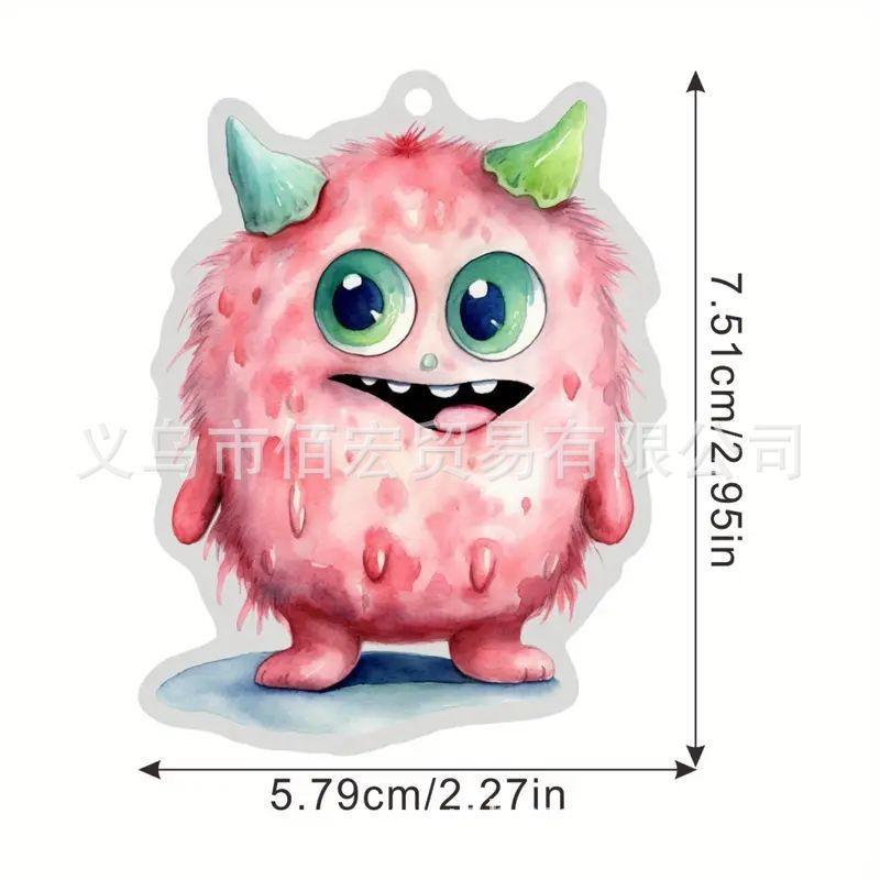 Delightful Acrylic Monster Hanging Keychain Multifunctional Car Decoration Gift For Occasions Festive