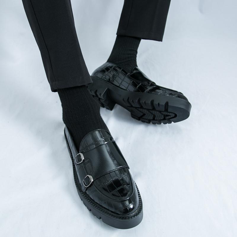 Fashion Men Luxury Brand Mens Loafers Leather Fashion Dress Shoes Handmade Men's Flats Walking Shoes All-match Mens Slip on Casual Shoes