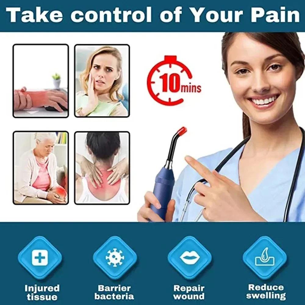 Dispositivo Terapia con Luce Rossa Trattamento Herpes Labiale Afte Bacchetta Terapia con Luce Infrarossa per Bocca Naso Orecchio Ginocchio Piedi Mani Caviglia