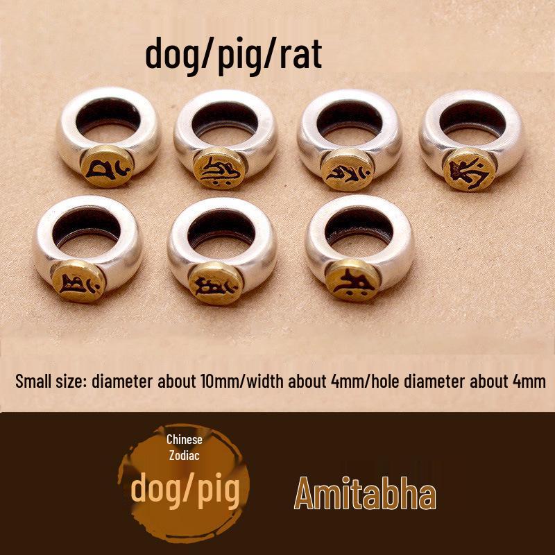 Twelve Zodiac Sanskrit Bracelet with Eight Guardian Deities Runes - Beaded Hand String Ornaments.