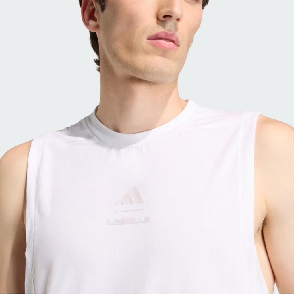 Adidas Les Mills Logo Round Neck Slim Fit Sleeveless T-Shirt Men tops KS5926
