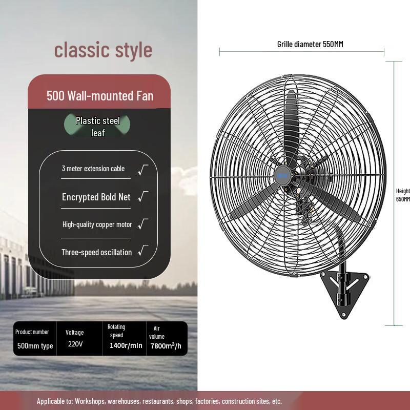 Industrial Heavy-Duty Floor & Wall Fan