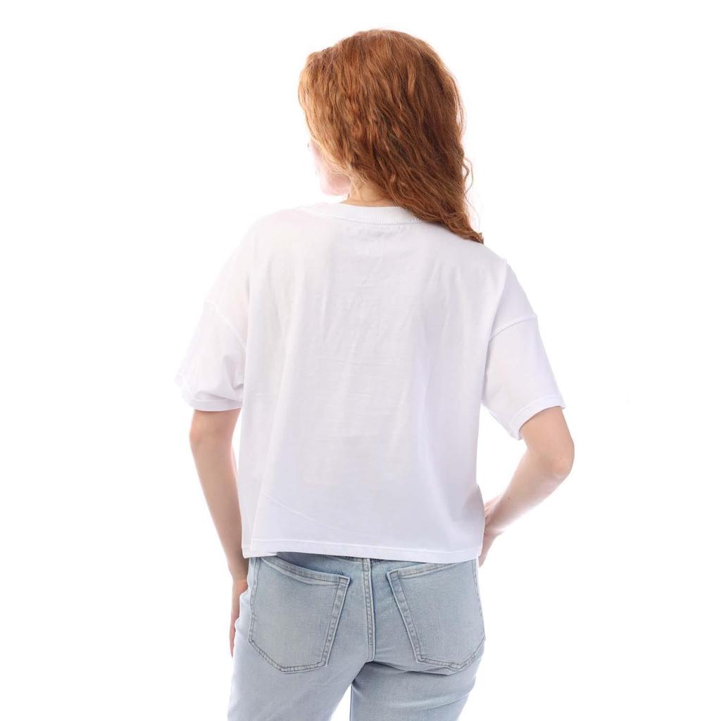 DKNY Womens/Ladies Flaked Rhinestone Logo T-Shirt