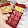 3D Up Birthday Red Envelope Greeting Card 6 Card Slots Foldable New Year'S Money Red Envelope Red Gold