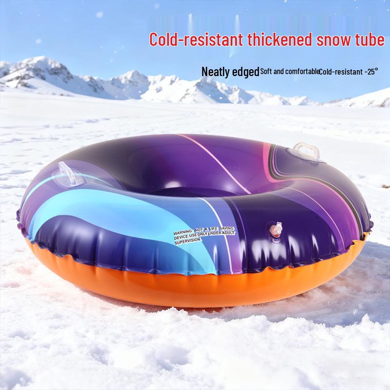 Thickened PVC Anti-Rollover Inflatable Snow Tube for Children – Outdoor Winter Skiing Toy