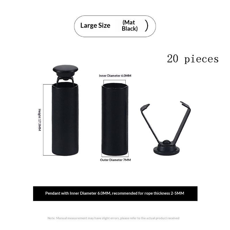 20Pcs/lot Alloy DIY Bag Shoes Garment Lanyard Accessories Metal Rope Ends Stopper Button Cord End Lock Cap Hanging Bell Buckle
