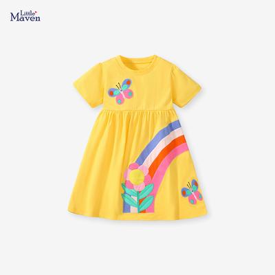 Summer New European and American Pastoral Style Children Princess Dress