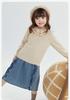 [Double Collar Bow] Infant and Young Girl's Sweater Spring and Autumn Children's Casual Top
