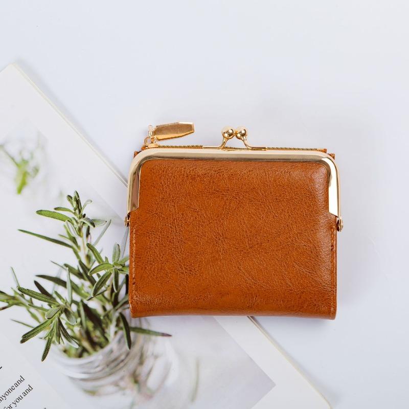 New Clip Change Bag Short Wallet Female Simple Multi-functional Folding Wallet Card Bag Female