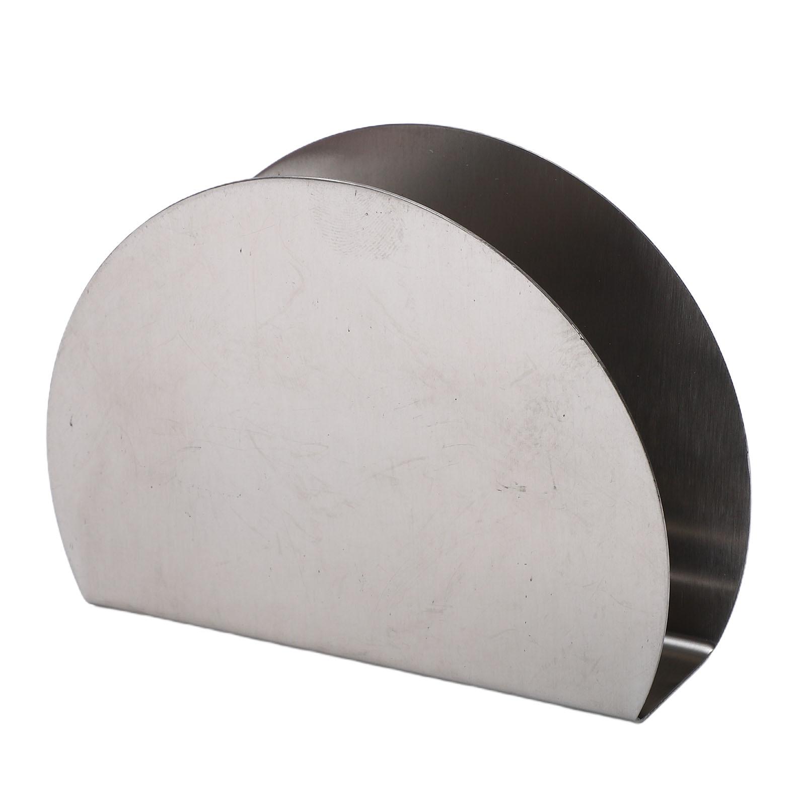 Napkin Holder Semicircular Minimalist Stainless Steel Table Napkin Dispenser for Home Ofiice Restaurant Bar Type 1
