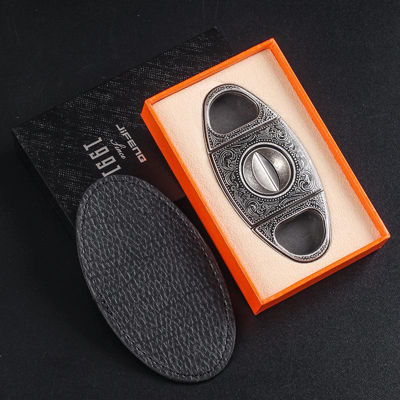 Light Luxury V-Cut Cigar Cutter: Sharp, Portable Cigar Knife, Ideal Men's Smoking Accessory