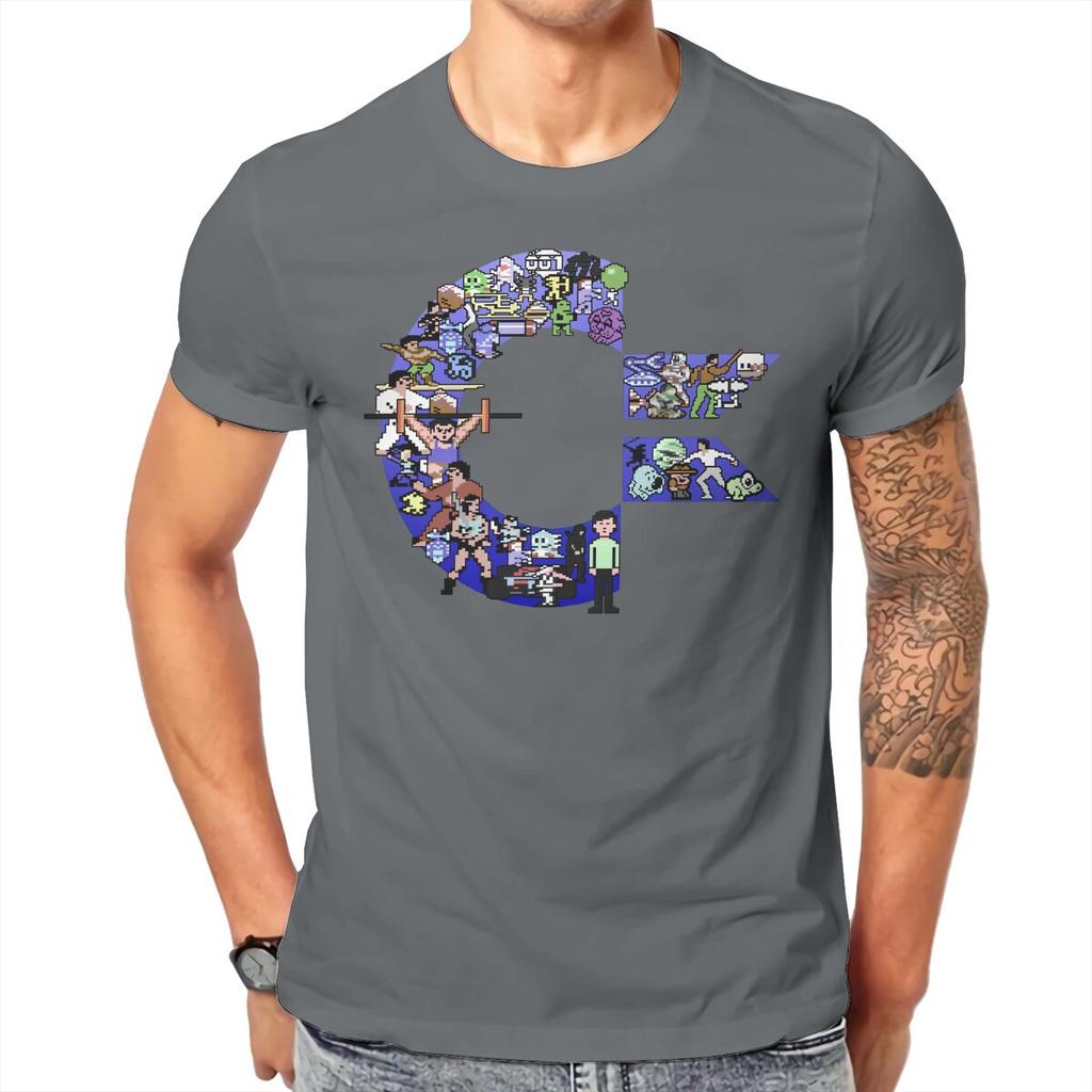 Commodore 64 C64 Characters Tshirt Vintage Unisex Gothic Teenager Streetwear Tops Oversized Cotton Crewneck T Shirt