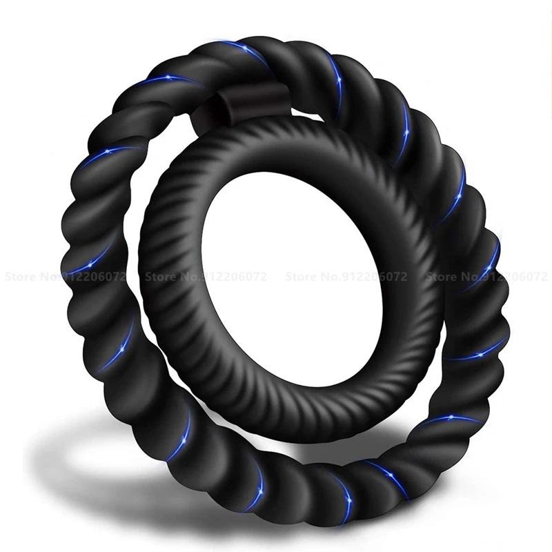 Precision Ring Silicone Double Ring Penis Long-lasting Delay Male Invisible Adult Product Couple Ring Sex Toy