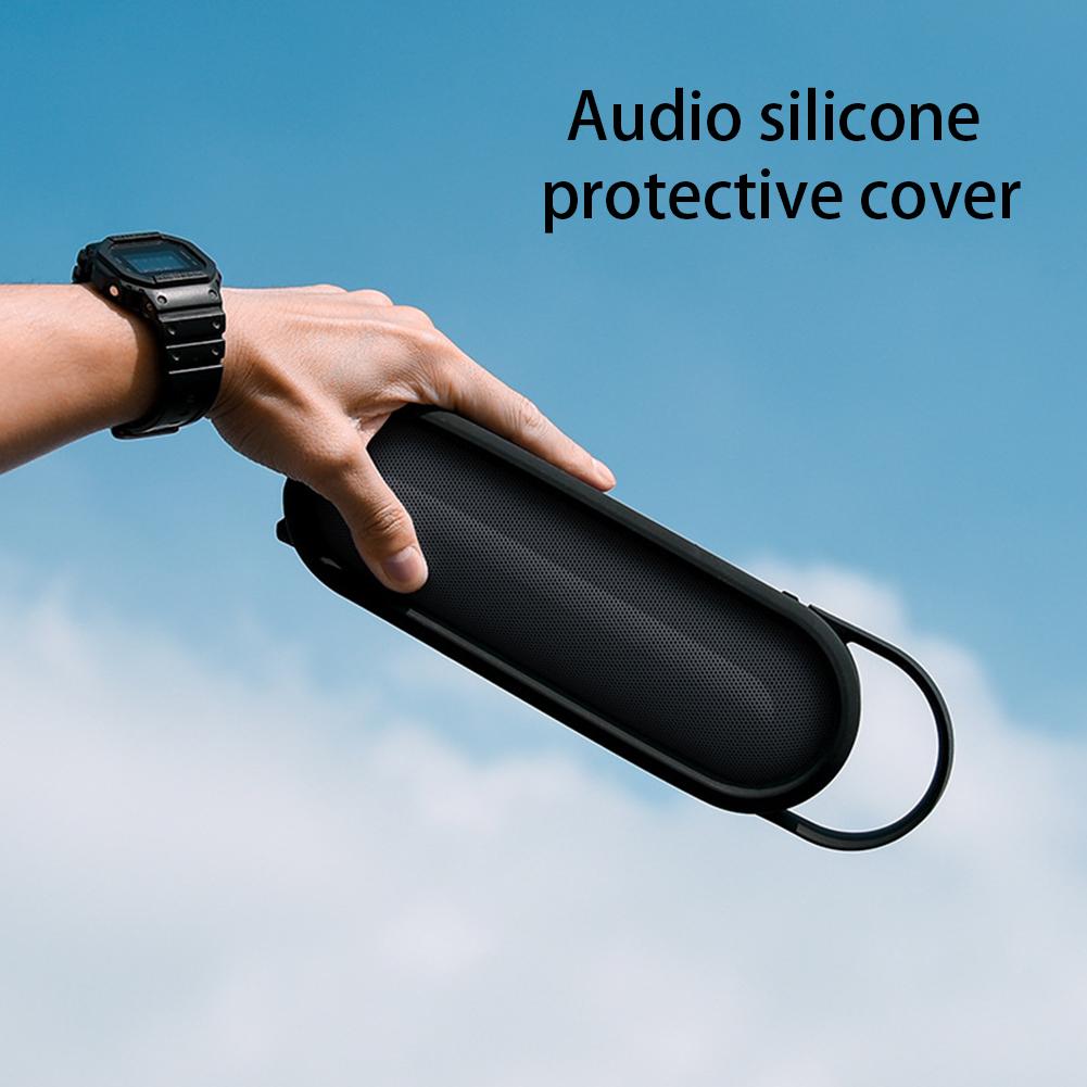 Silicone Case with Handle Audio Holders Shockproof Flexible Carrying Case Anti-Scratch for Beats Pill+ Portable Wireless Speaker