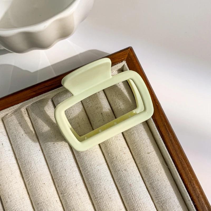 New Small Hair Claw Clips Women Square High Ponytail Clip Clamp Korean Simple Matte Non Slip Barrettes Girl Hair Accessories