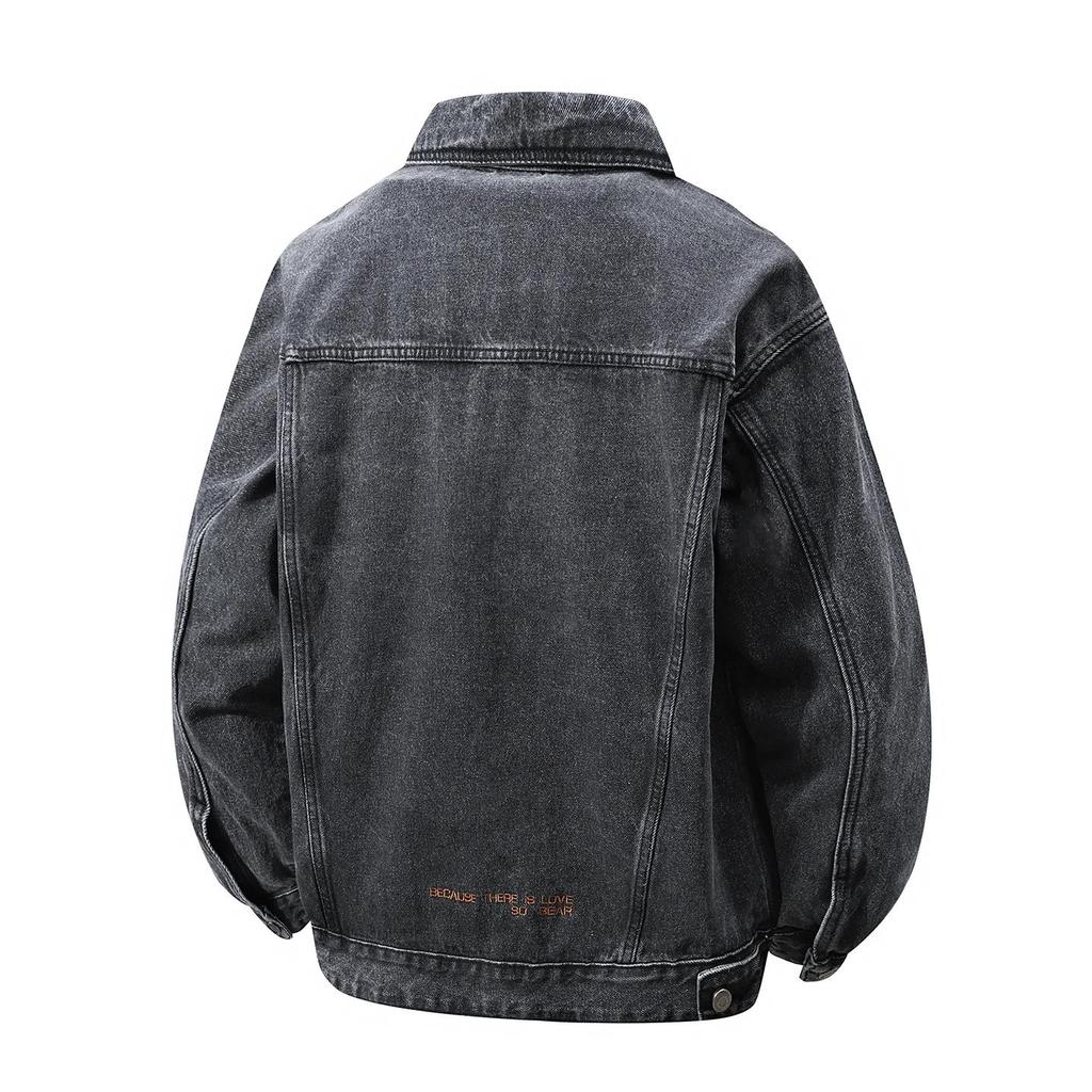 2026 Frühling Herbst Herren Jeansjacken Mann Einfarbige Cowboy-Jacke Herren Freizeit Locker Oberbekleidung Männlich Gewaschen Y2K Korea Trendige Jacken