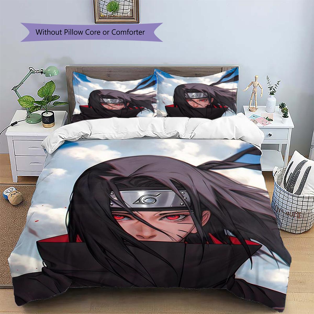 

Itachi Uchiha Patterned Pillowcase & Duvet Cover Set Anime Art Themed Bedding for Bedroom Daily Decor Nice Gift.-TING 135x200cm