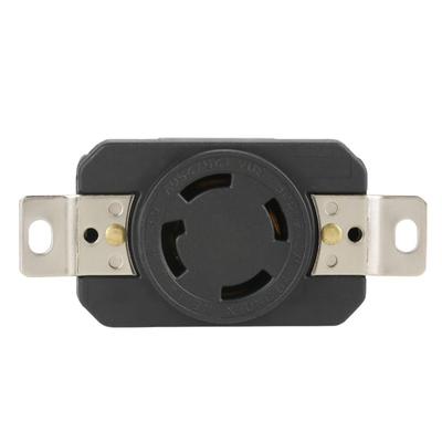 30 Amp NEMA L14-30R Receptacle 125V/250V 3 Pole 4 Wire Twist Lock Socket Heavy Duty Copper Pins Locking Receptacle
