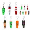 1/7Pcs Halloween Mini Keychain 3D Printed Mini Cup Keychain Pendant Spooky Halloween Chapstick Holder Portable Storage Box