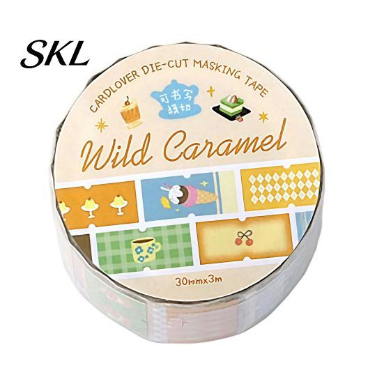 Soft Color Tape Writable Labels Washi Roll, Decorative Patterns Art Craft Smudge Proof Sticker Masking for Scrapbook, Journals, Planners, Card Making