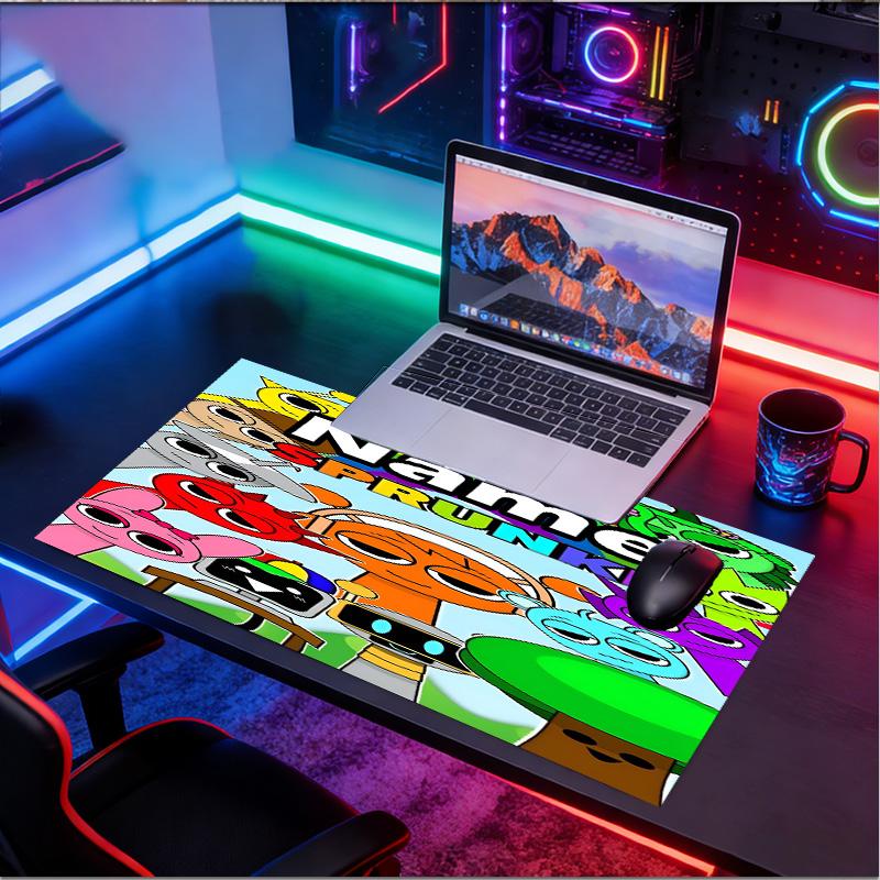 Tapis de souris personnalisé avec nom et motif de jeu Sprunki, Tapis de bureau pour ordinateur portable PC, Tapis de bureau décoratif pour la maison, Coussinet pour clavier, Cadeau