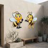 2Pcs Sun Resistant Garden Bee Hanging Plaque Waterproof Outdoor Bee Art Hanging  Indoor Living Room