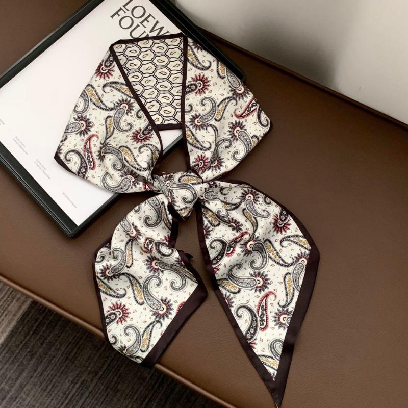 Silk Scarf, Long Strip, Versatile Shirt, Neck Protection, Scarf, Silk Scarf, Multi-purpose Headscarf, Headband, Hair Tie, Decorative Waist Belt.