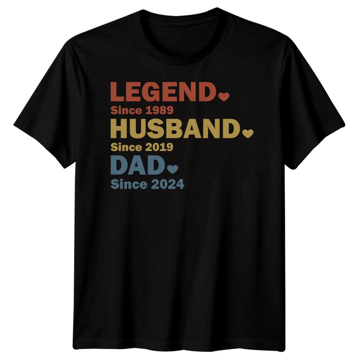 Personalised Mens Legend Husband Dad Funny Fathers Day TTshirt Tee Best Daddy#FD S