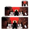 Red Dead Redemption 2 XXL 900x400 Tappetini per Mouse Anime Accessori per Computer Tastiera da Gioco Tappetino Mouse in Gomma Tappetino da Scrivania Antiscivolo per Giocatori PC