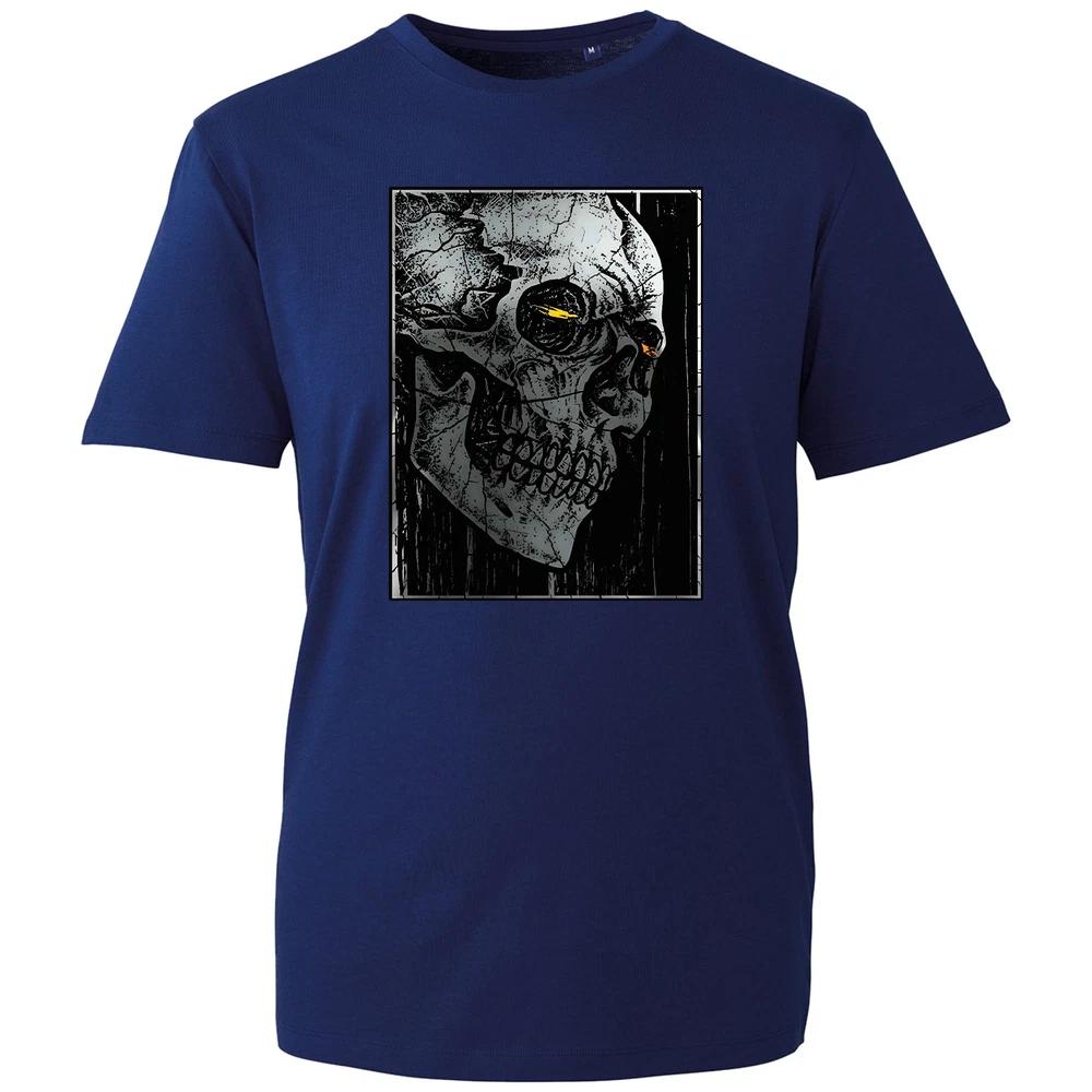 Edgy Skeleton TShirt Vintage Distressed Skull Graphic Gothic Alternative Tee UK S