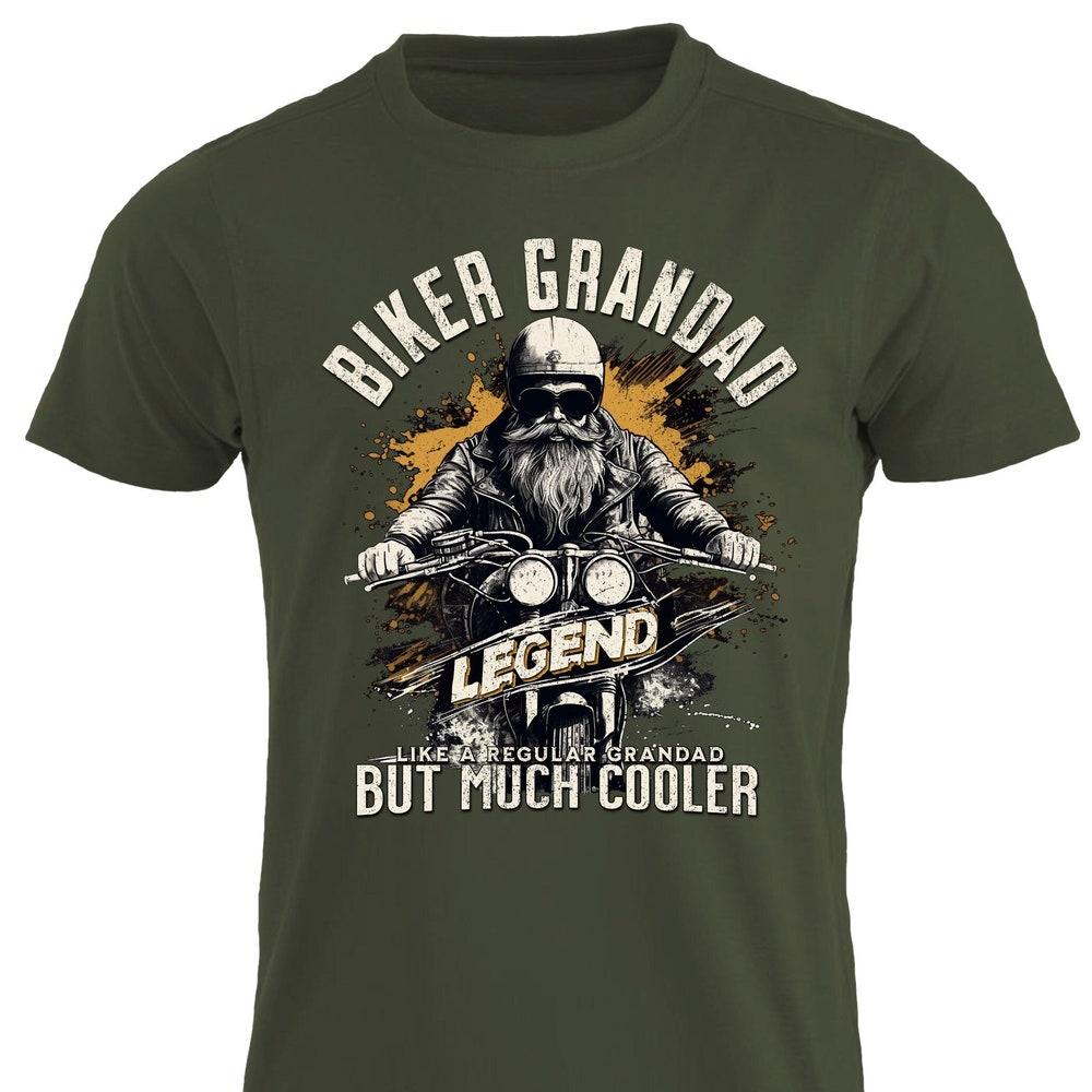 Biker Grandad Legend Orange Like A Regular Grandad But Much Cooler Motorcycle T-shirt Motorbike Bike Chopper Tee Cafe Racer Biker Grandpa XXXXL