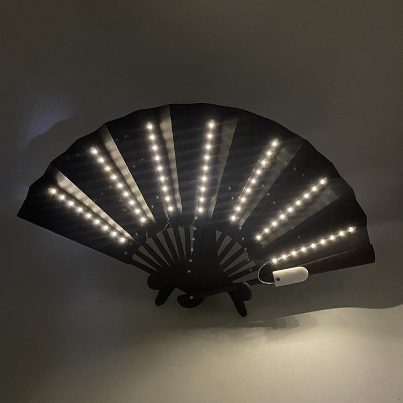10-Inch LED Luminous Folding Dance & Disco Fan for Bodybuilding, Bars, and KTV Atmosphere