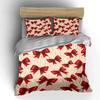 Red Bow Pattern Bedding Set Bedding Duvet Cover Set Duvet Cover Pillowcases (1 * Duvet Cover 2 * Pillowcases, Without Duvet Insert)