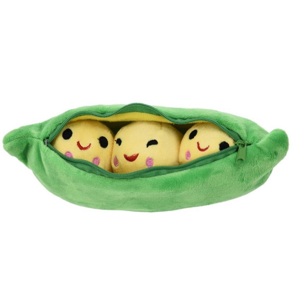 Plush Toy Soft Throw Pillow Stuffed Pea Pod Toys Kids Gift