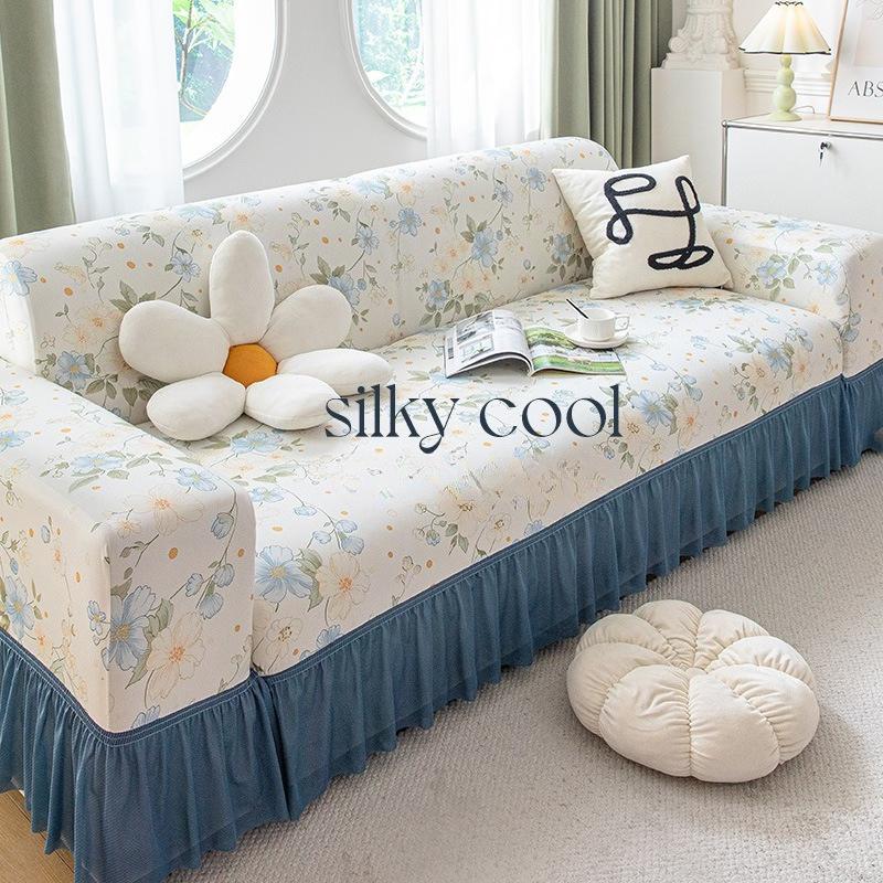 Summer New Sofa Cover All Inclusive Elastic Universal Cover Simple and Universal Anti Slip Sofa Summer Ice Silk Sofa Cover