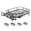 170*110*40mm Metal Roof Rack W/ Round LED Light & Lampshade For 1/10 RC Car