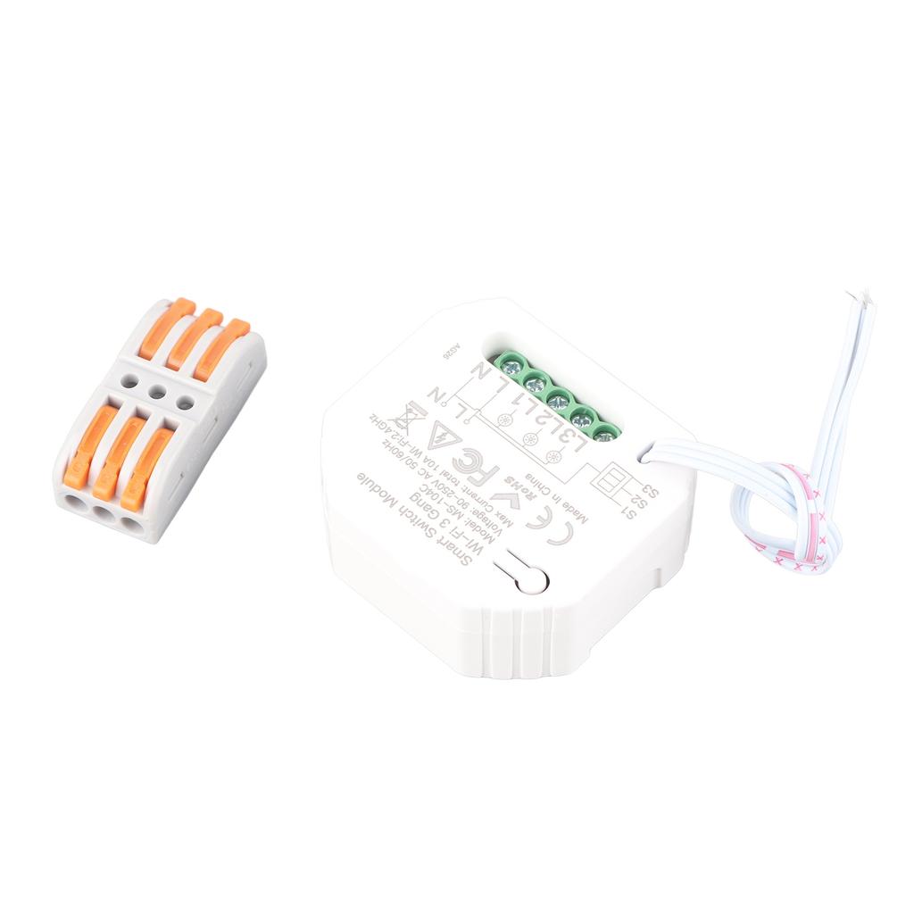 Smart Lichtschalter Modul WiFi Heimlichtschalter Steuerung 3-fach Drahtlos Unterstützung Smart Speaker für