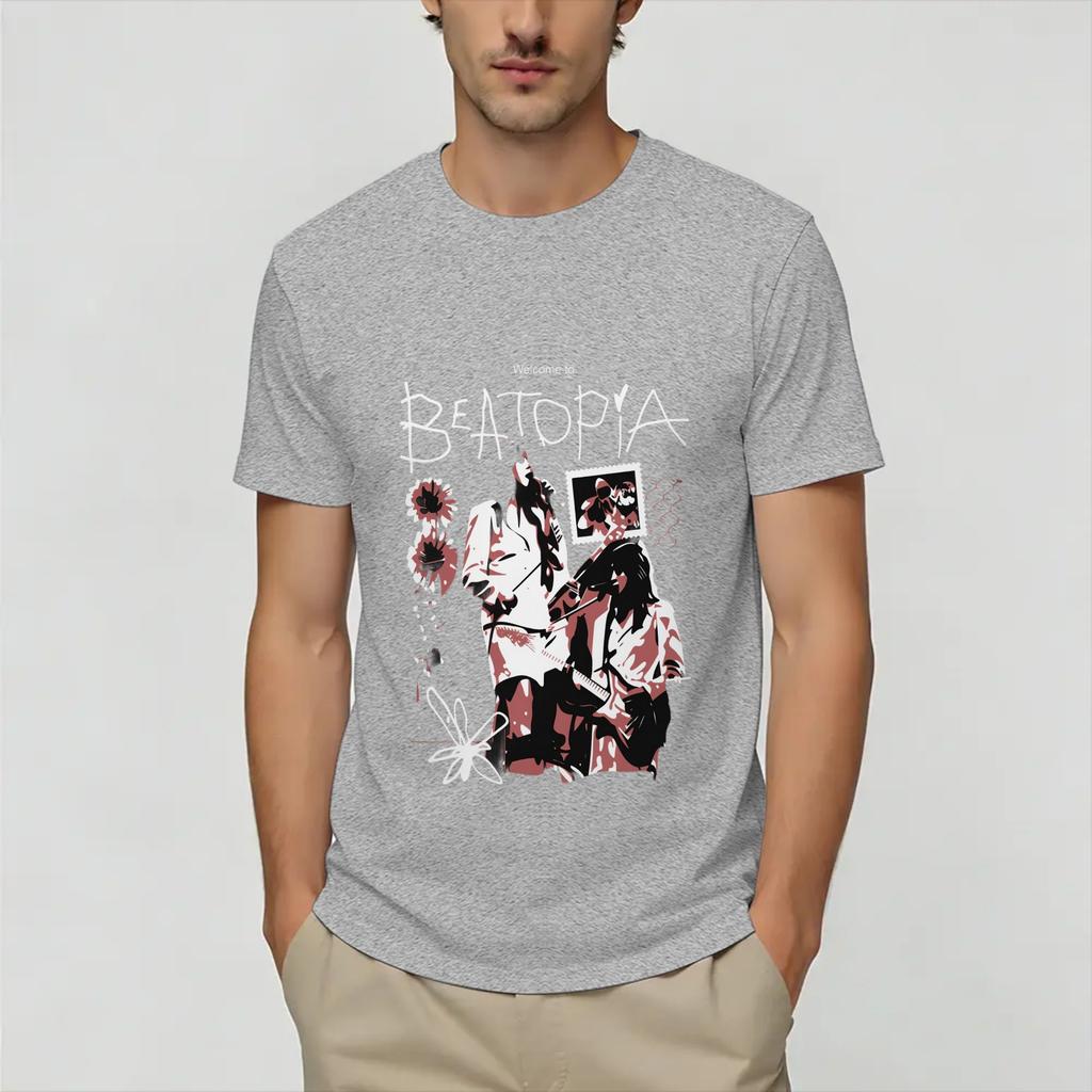 Vintage TShirt Beach Beabadoobees Vintage Trending TShirts 100 Cotton Tee Shirt Y2K Classic Pattern Short Sleeve Tops
