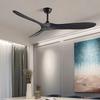 Variable Frequency Ceiling Fan with Light and Remote Control, Solid Wood Blades, for Living Room, Dining Room, Bedroom
