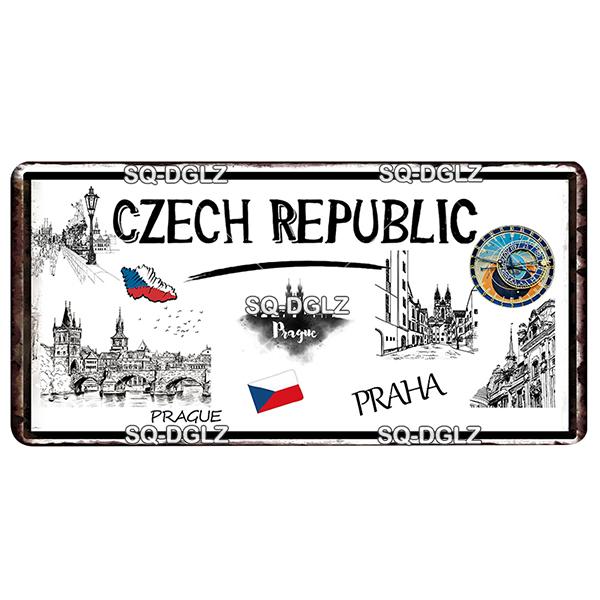 

[SQ-DGLZ] Європа Місто 15x30CM пластина металева вивіска Vintage табличка олов яна вивіска настінний декор для бару Країна Ірландія/Париж/Прага Плакат 15x30cm(5.9x7.8inch)