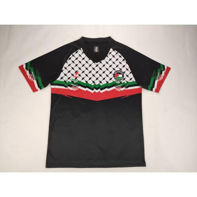 Palestino 2024-2025 Home Away Soccer Jersey Mens Short Sleeve Football Kit Cotton Blend Performance Sportswear