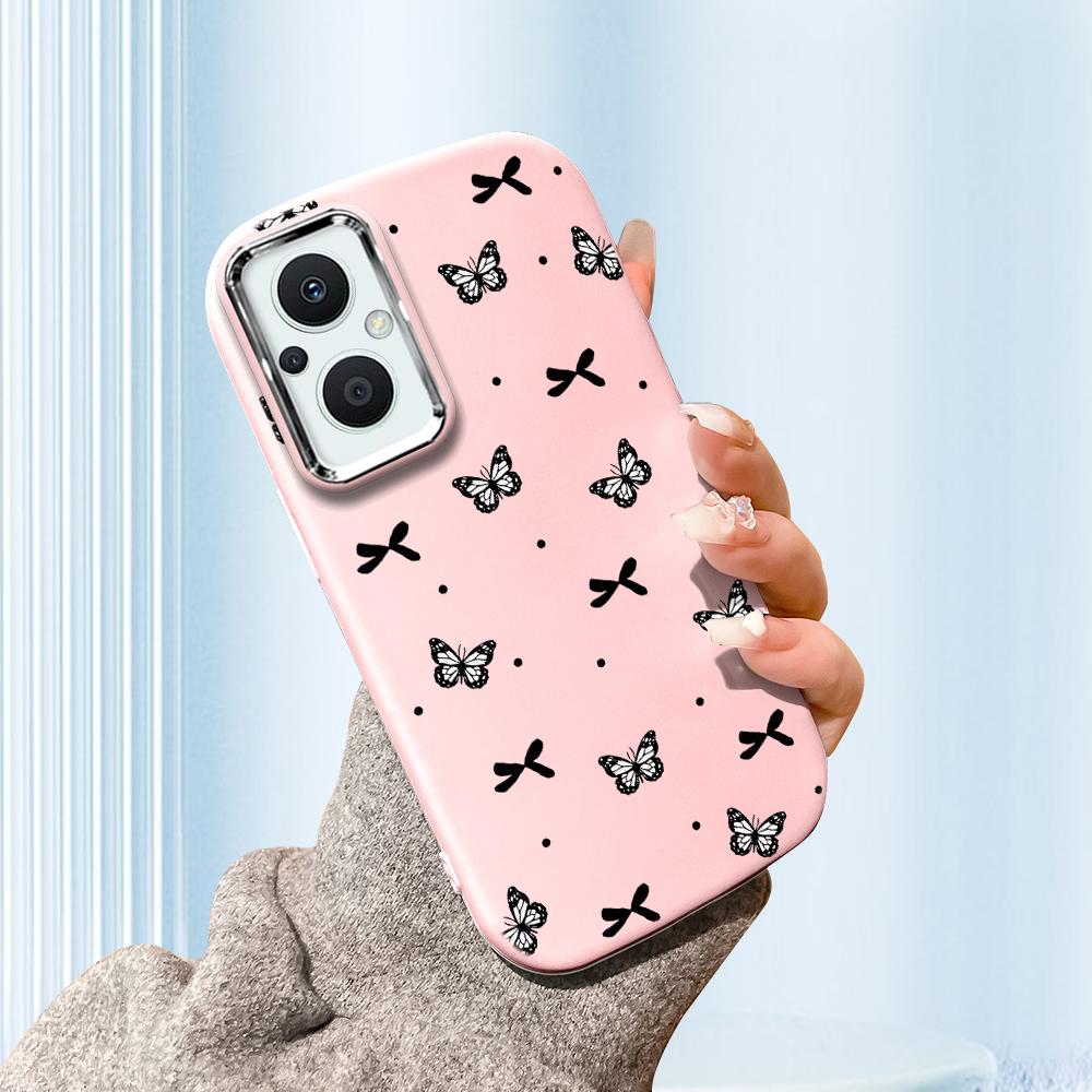 

Для Vivo V23 V25 V27 V29 V30 Y27S Y28 Y33S Y36 Infinix Hot30I Hot40 Tecno Spark20 Мультяшный Черный Кот Серебристый Край Мягкий Жидкий Силиконовый Защитный Чехол Vivo Y55S 2023 5G розовый