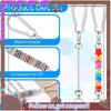 A95D-30Pcs Beadable Keychain Bars Sliver Bulk Blank Beadable Keychains Cute Metal Keychains Bar DIY Keychain Supplies B