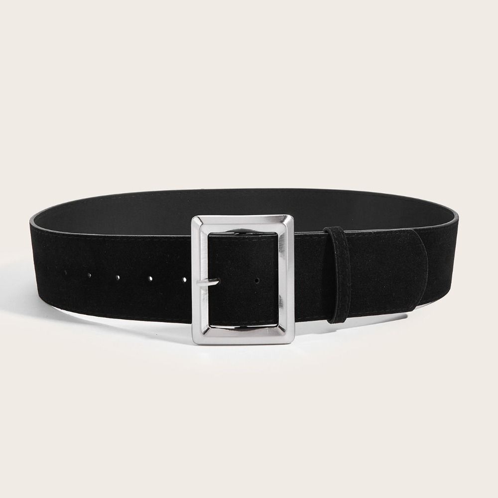 Trendy Suede Leather Wide Belt Luxury Design Business Waist Strap Trouser Dress Belts  Gifts