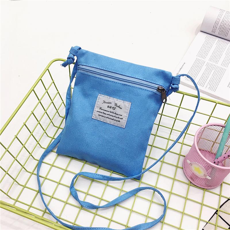 

Fashion spring new alphabet canvas bag women, fashion cloth bag environmentally friendly and fresh messenger bag student bag небесно-голубой