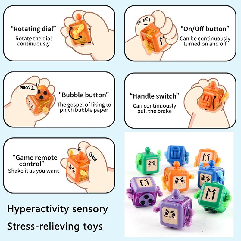Toys Cube Spinner EDC Fidget Sensory TDAH Decompression Game Stress Relief ADHD Autism Anxiety Fingertip Desk Toy for Adult Kids