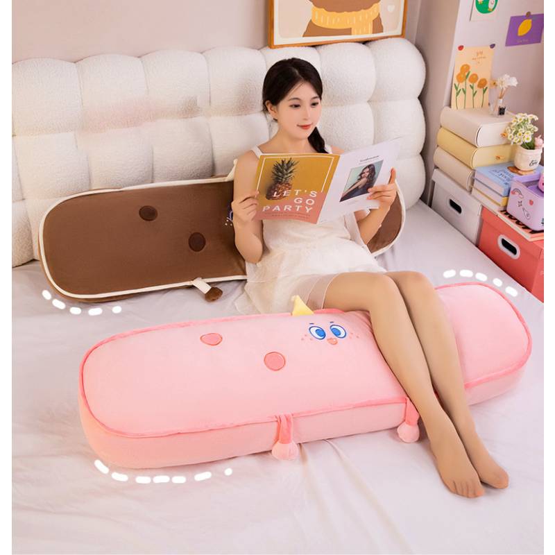 Long Dopamine Cheese Plush Toy Cute Cartoon Girl Sleeping Pillow Doll Cushion