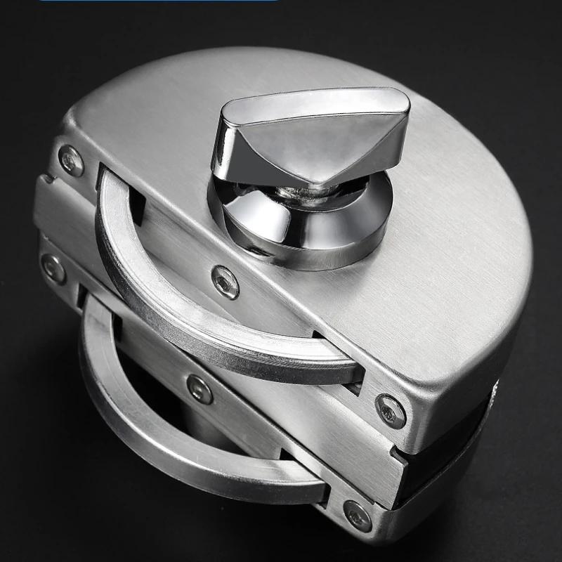 Glastürschloss, Edelstahl 304, Schiebeglasschloss, Doppeltür, Laden-Zentralschloss, Lochloses Einzeltür-Doppeltürschloss